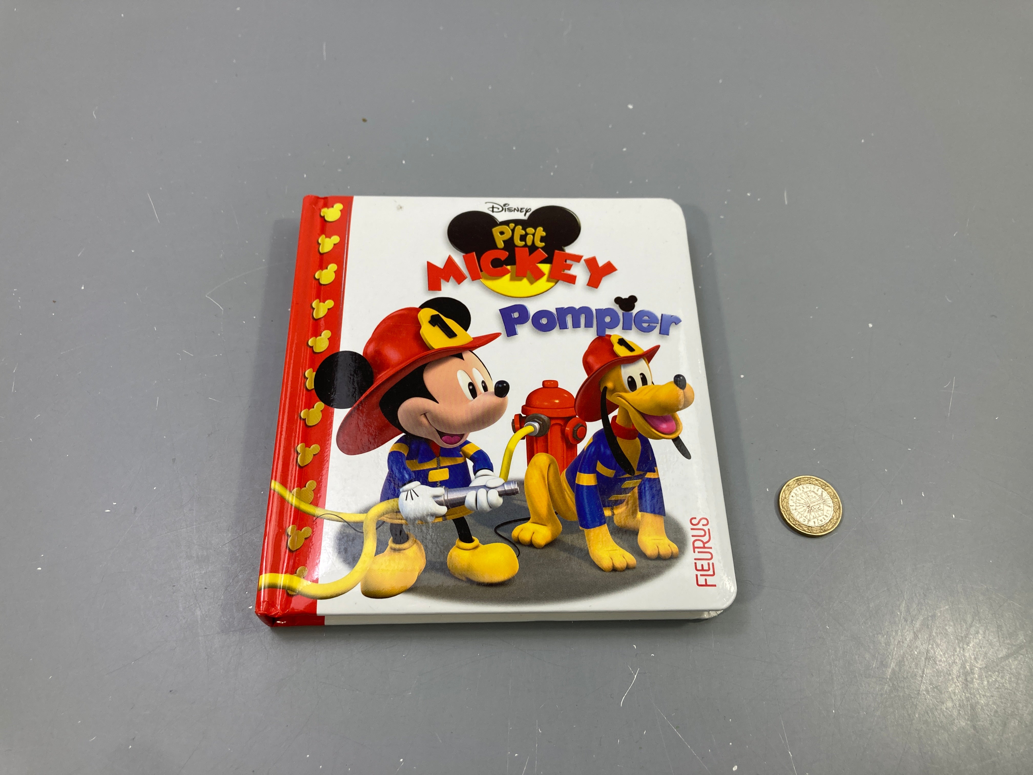 Livre carton P'tit Mickey, Pompier, Fleurus