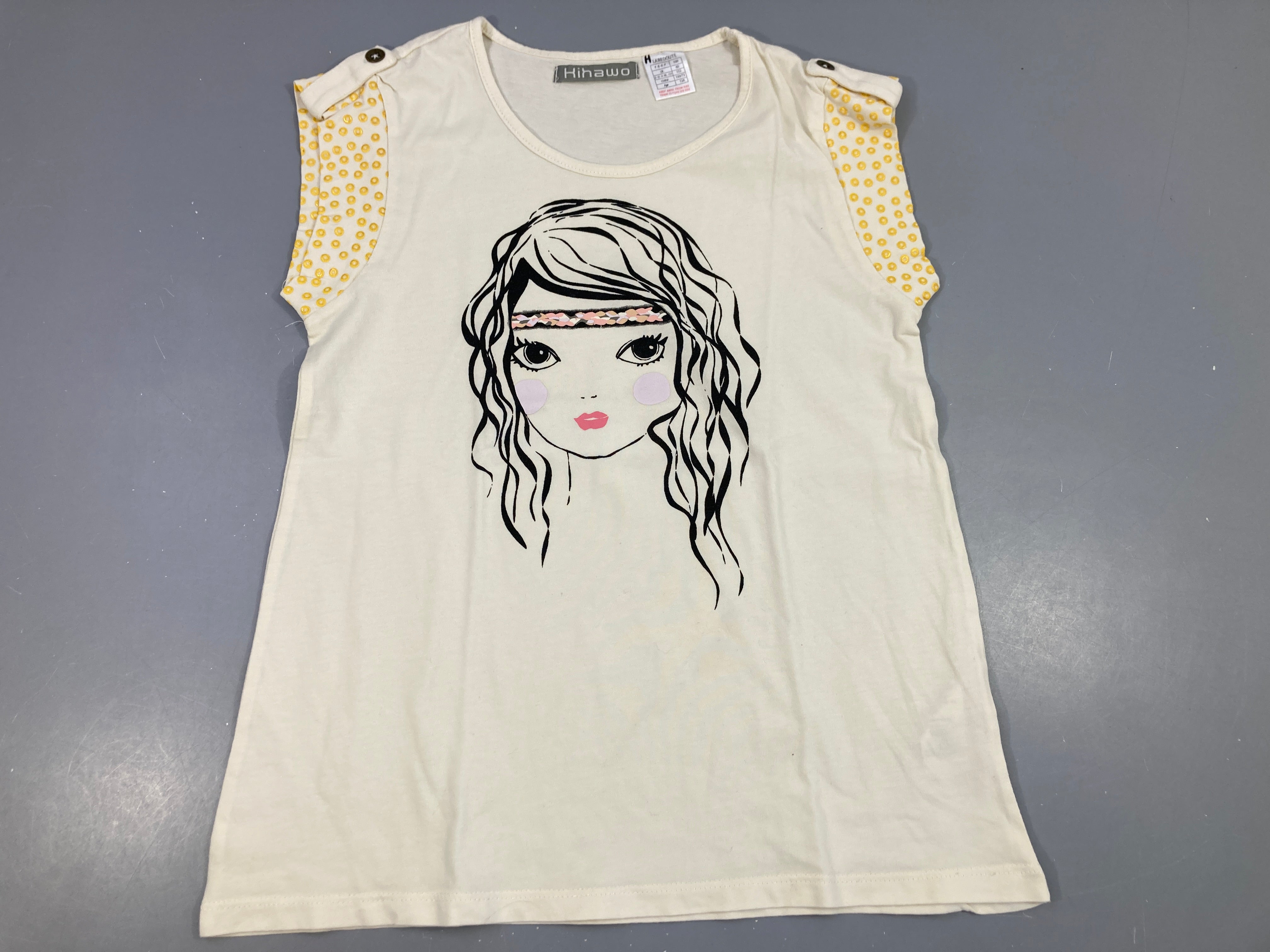 T-shirt m.c jaune très pâle fille