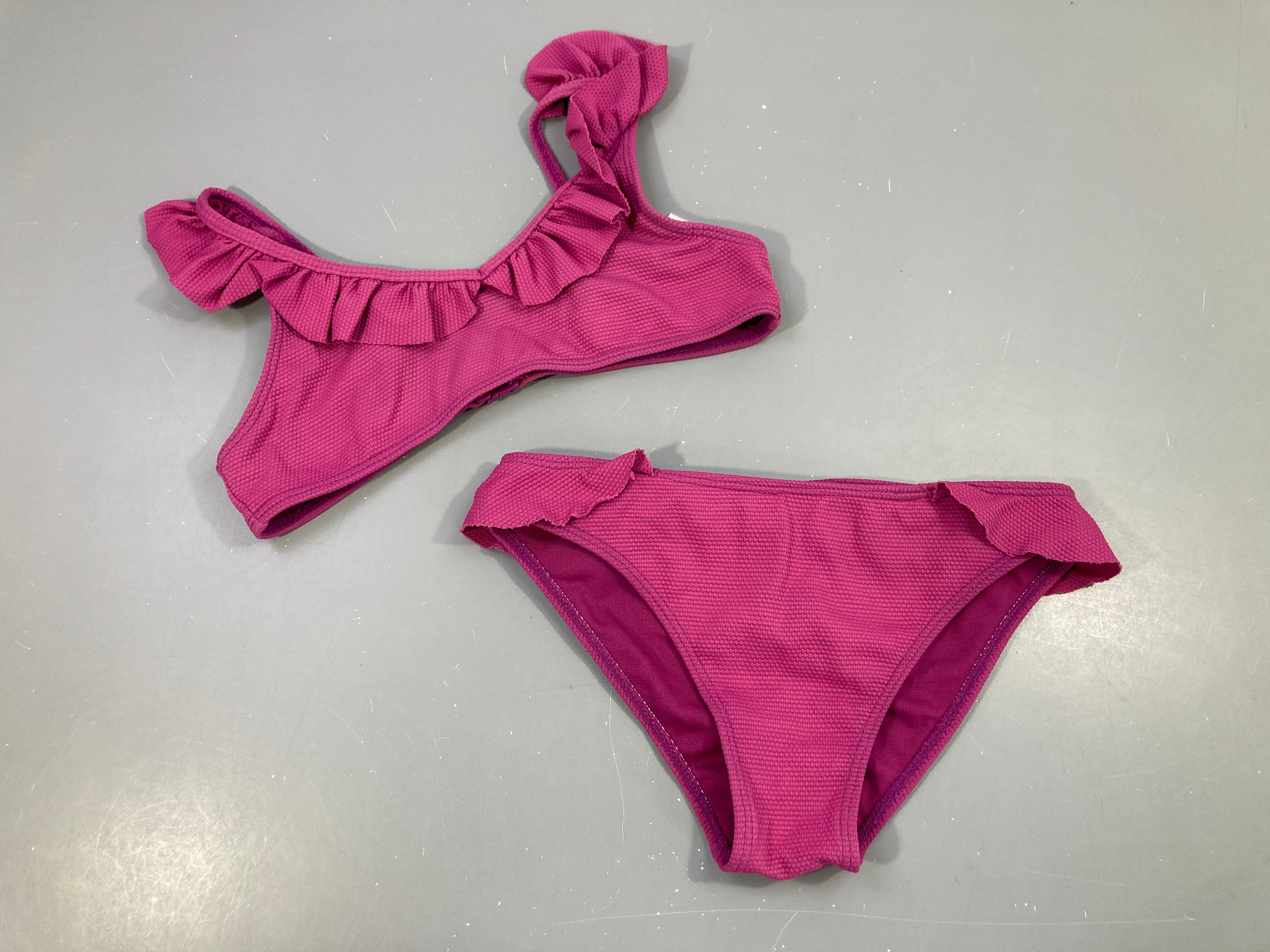 Bikini mauve texturé