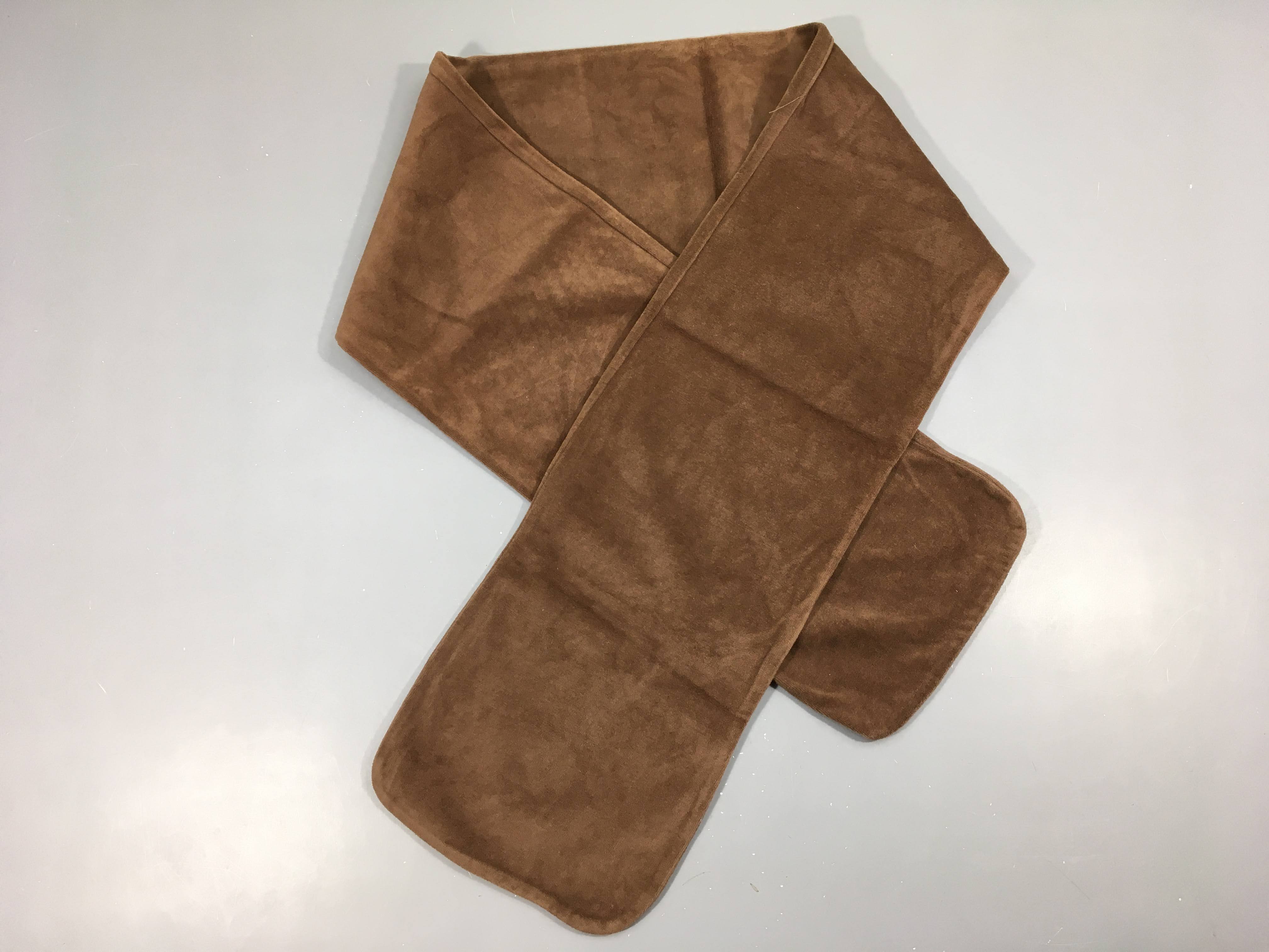 Echarpe velours brun