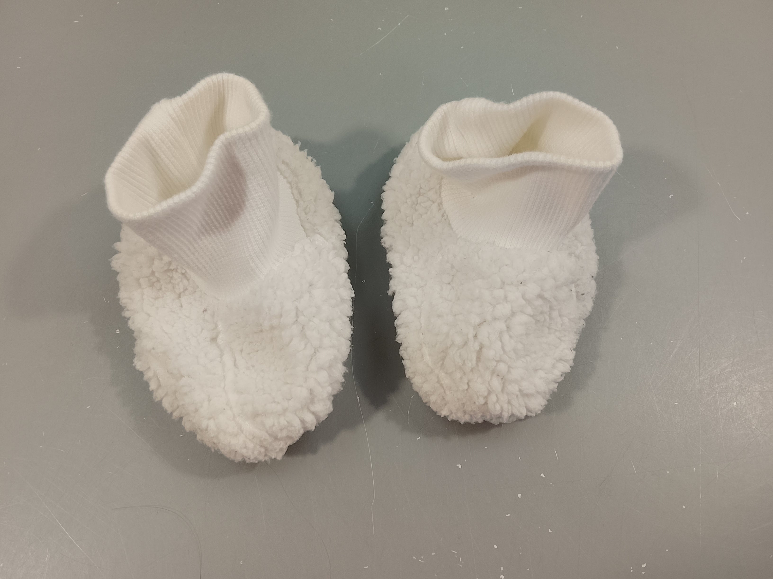 Chaussons Feetjes peluche blanc