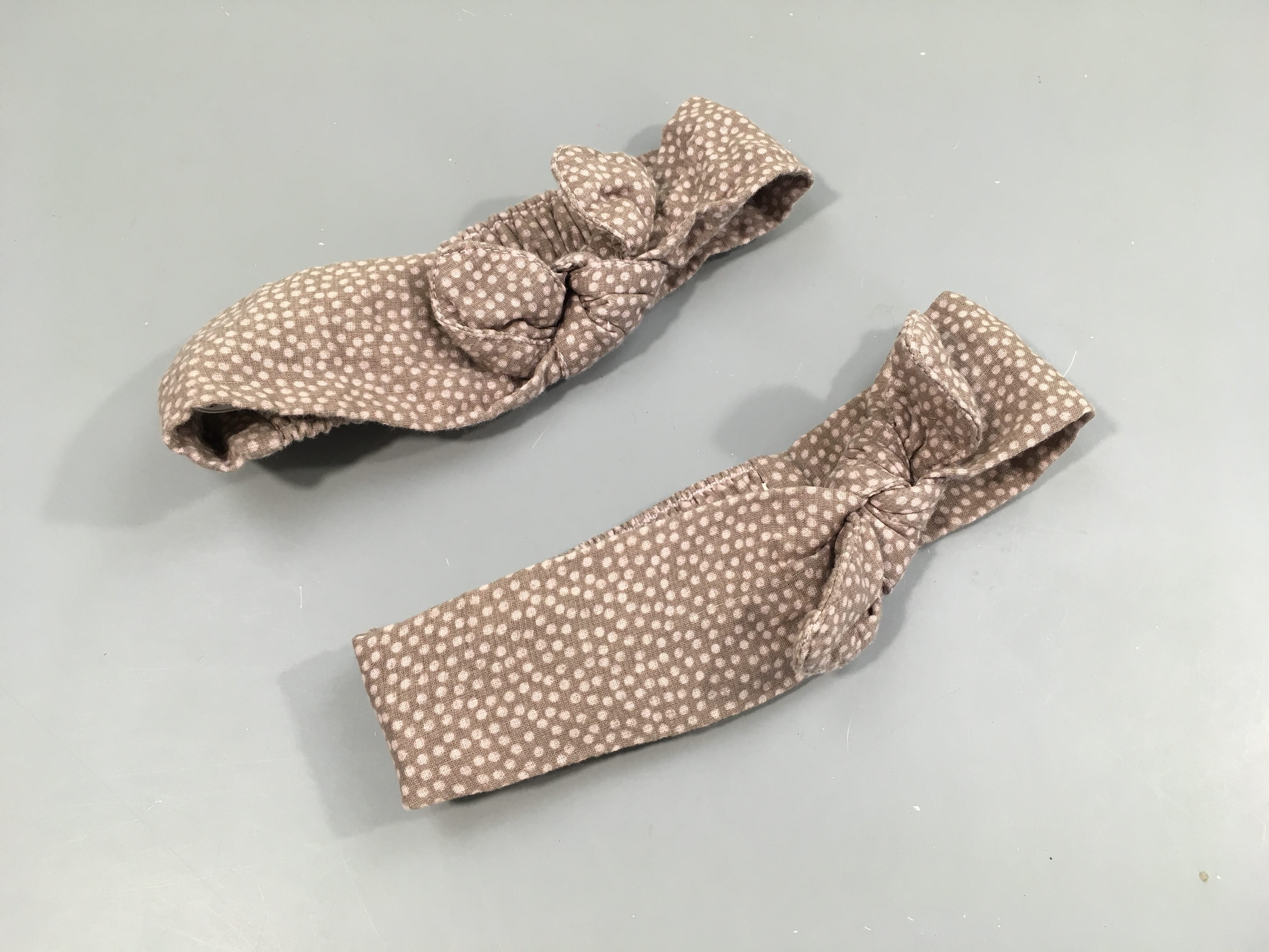 2 Bandeaux parmes pois roses