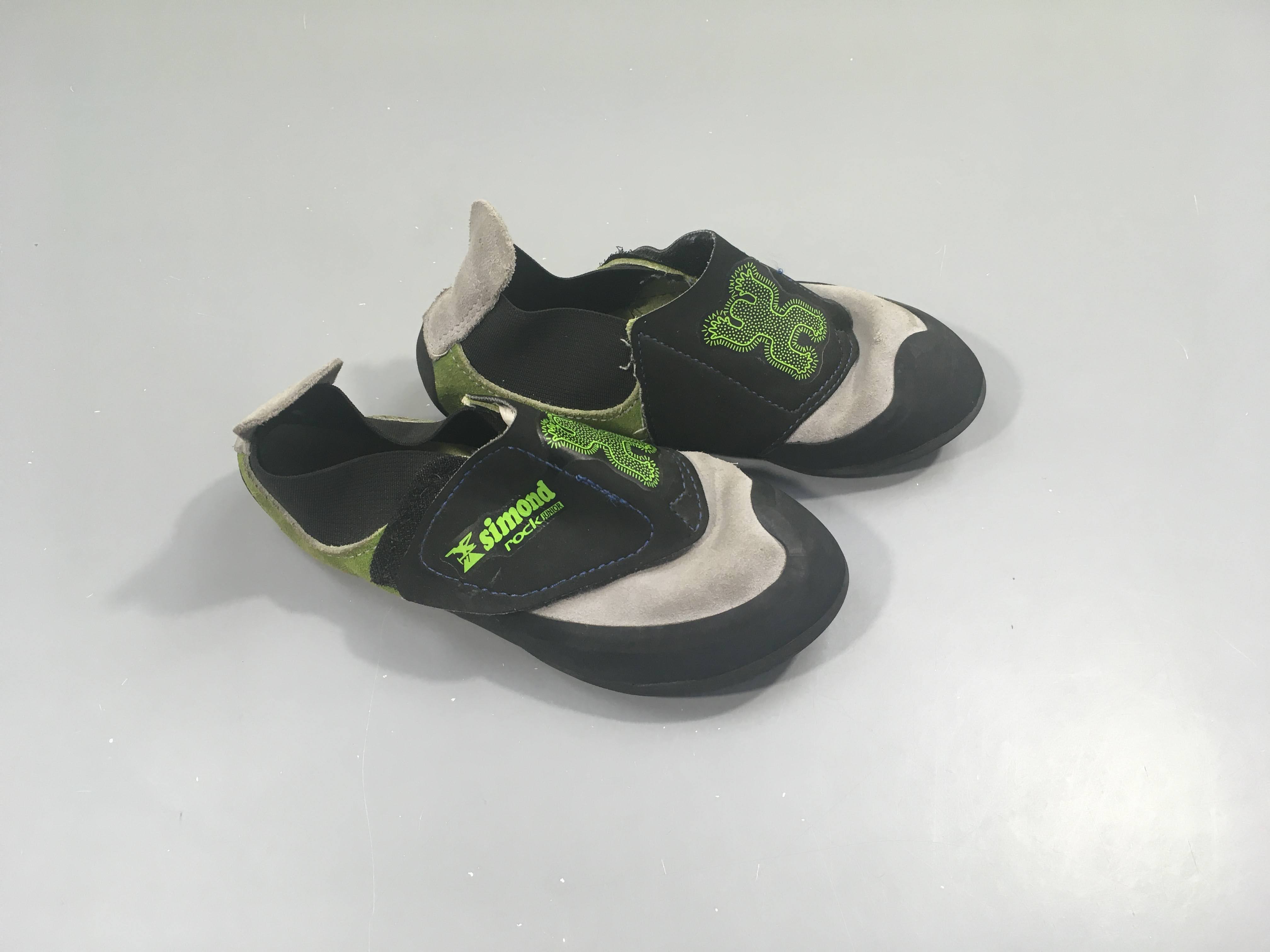 Chaussons d'escalade noir/gris/vert simond, 33