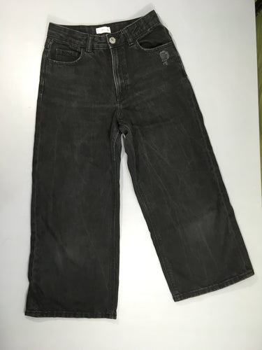 Jeans court large noir, effet éraillé, moins cher chez Petit Kiwi
