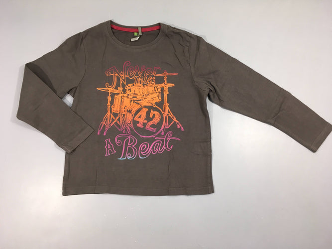 T-shirt m.l brun batterie never miss, moins cher chez Petit Kiwi