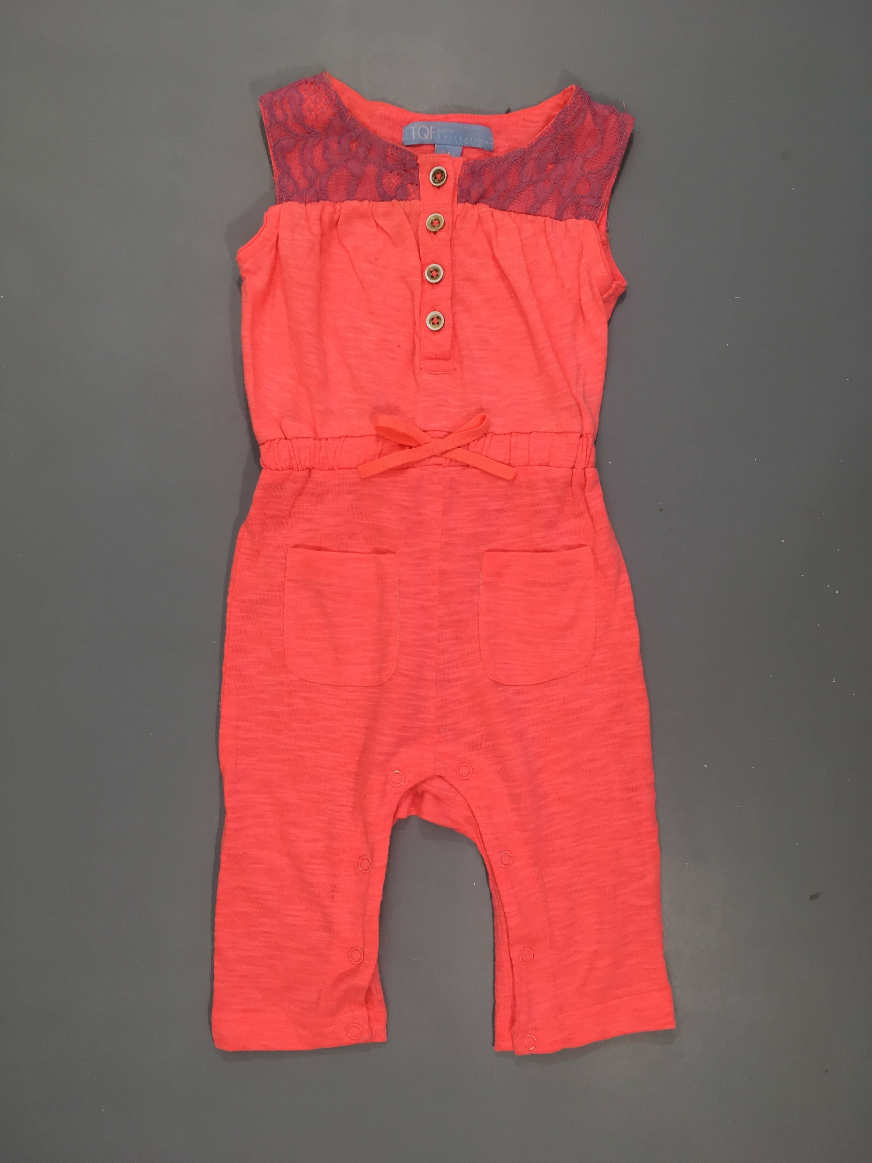 Combinaison jersey rose flammé dentelle haut-Bouloché