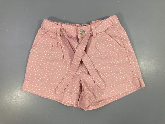 Short rose pois ceinture, moins cher chez Petit Kiwi