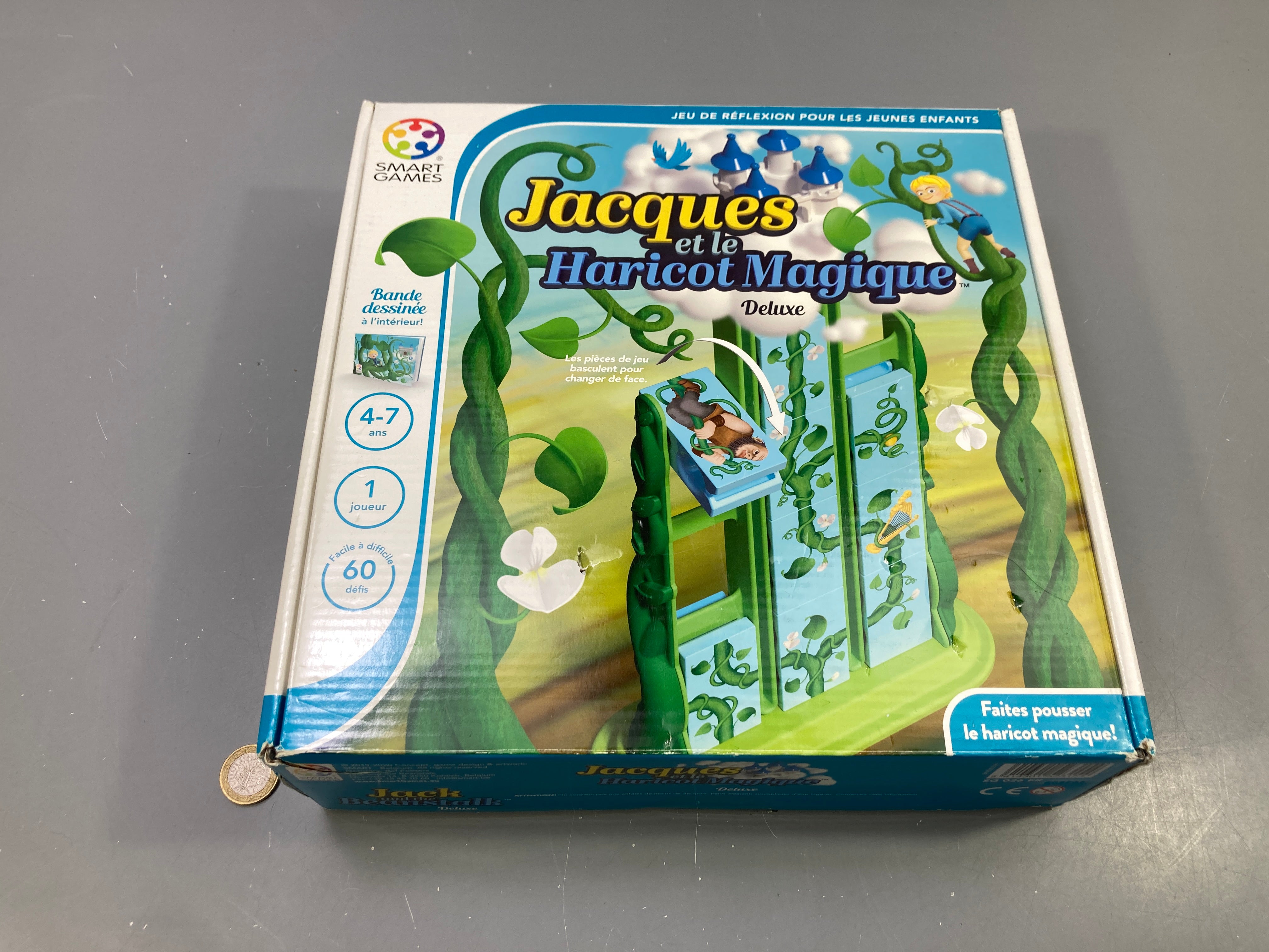Jeu de réflexion Jacques et le haricot magique Deluxe, 4-7 ans, 1 joueur, 60 défis, Smart Games