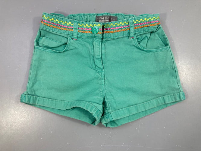 Short vert broderies, moins cher chez Petit Kiwi
