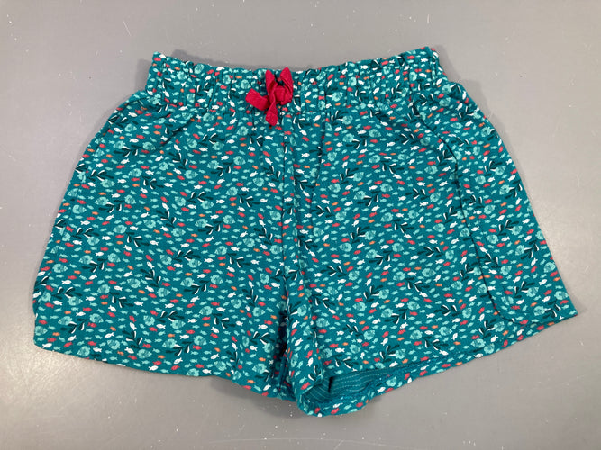 Short jersey bleu poissons, moins cher chez Petit Kiwi