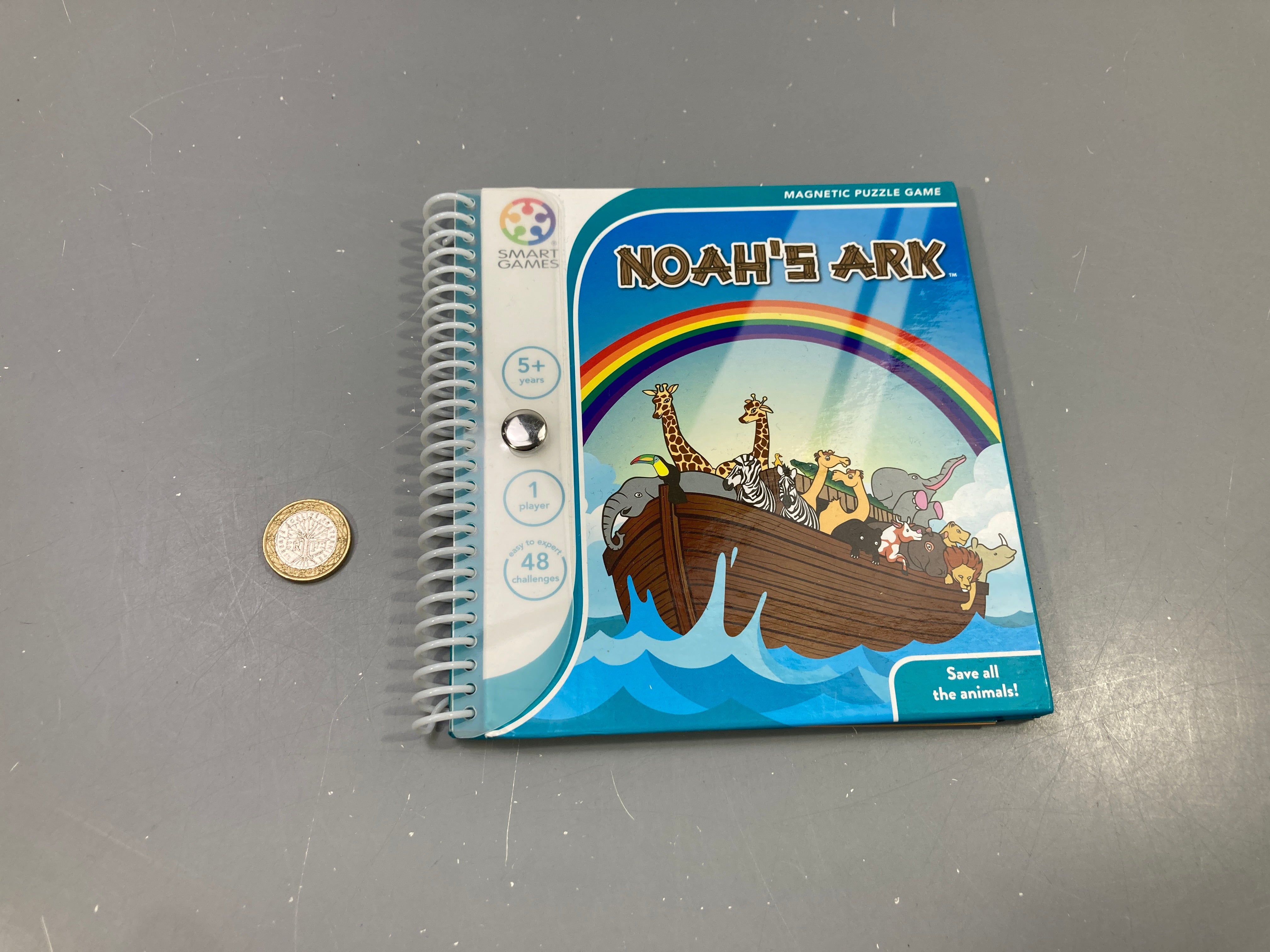 Jeu de voyage magnétique Noah's Ark, 5 ans et +, 1 joueur, 48 défis, Smart Games