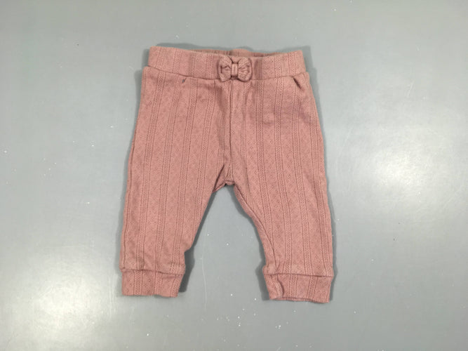 Pantalon coton parme ajouré noeud, moins cher chez Petit Kiwi