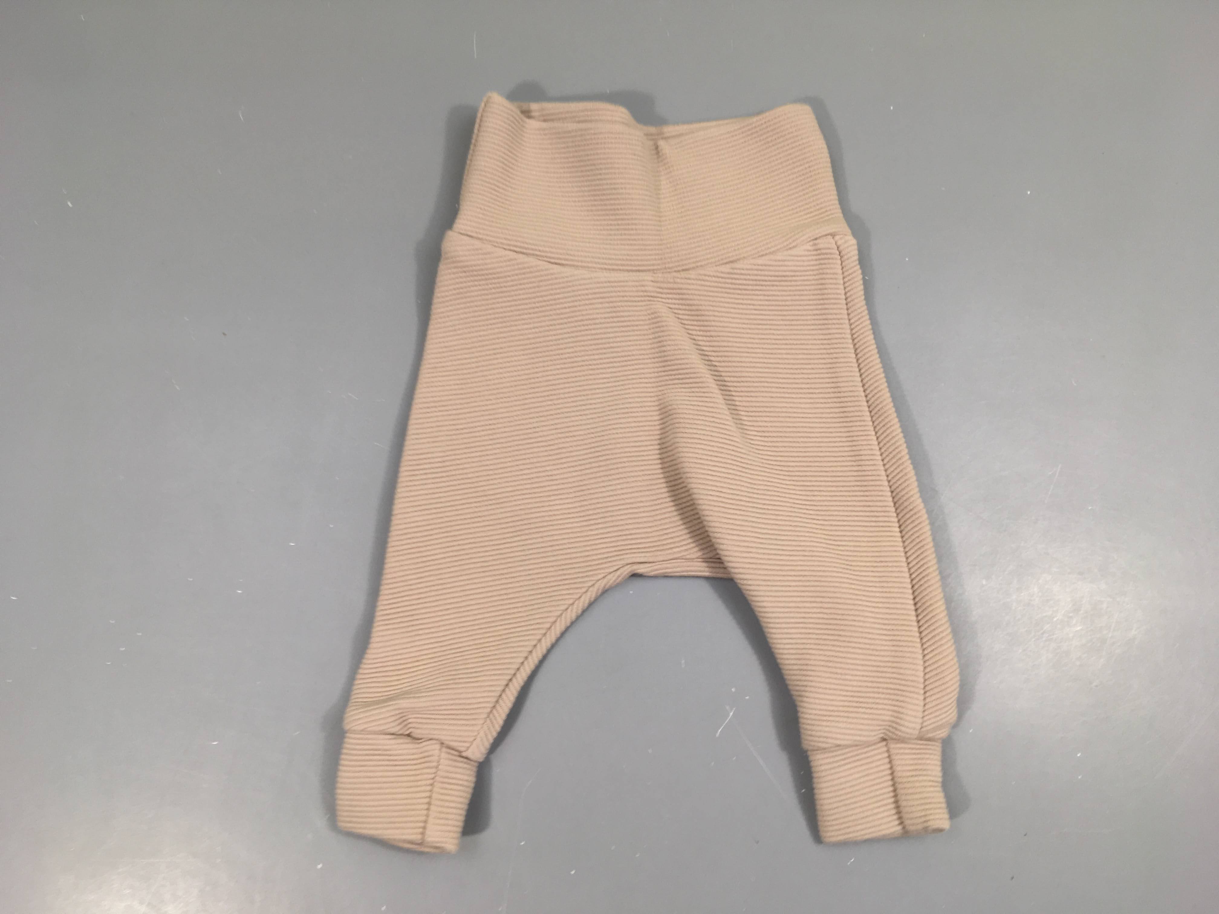 Pantalon texturé rayé  beige
