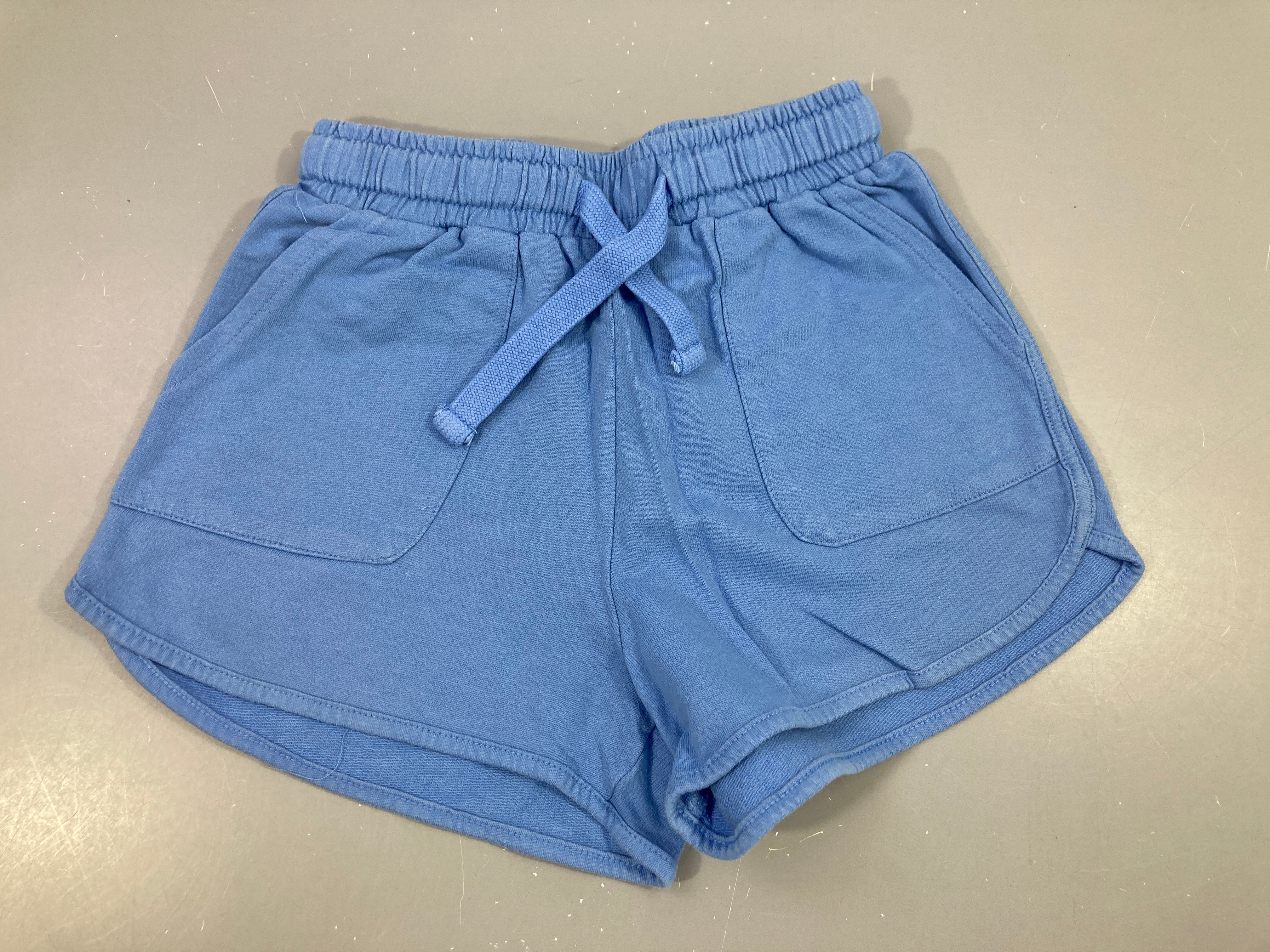 Short molleton bleu