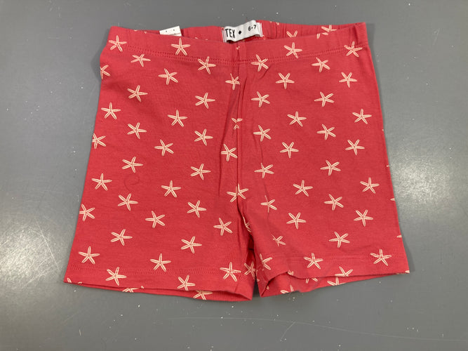 Short jersey rose étoiles de mer, moins cher chez Petit Kiwi