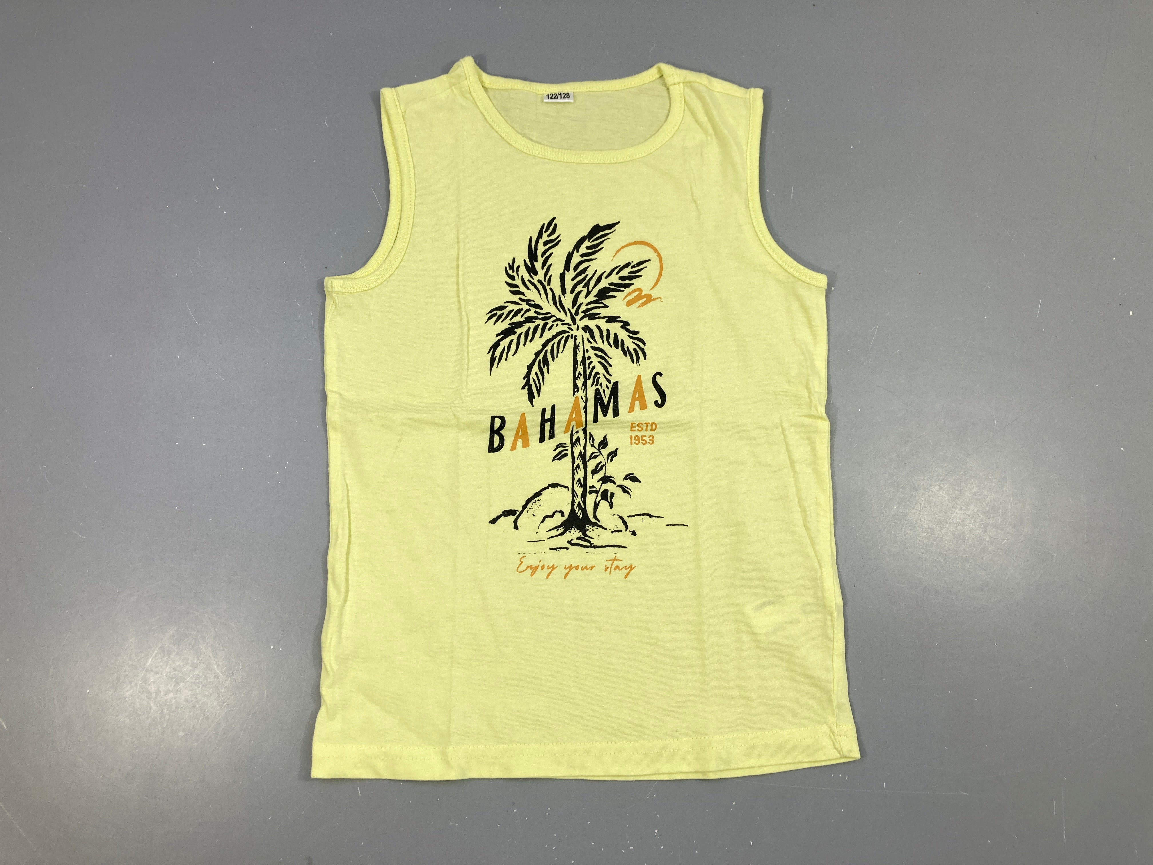 Débardeur jaune palmier