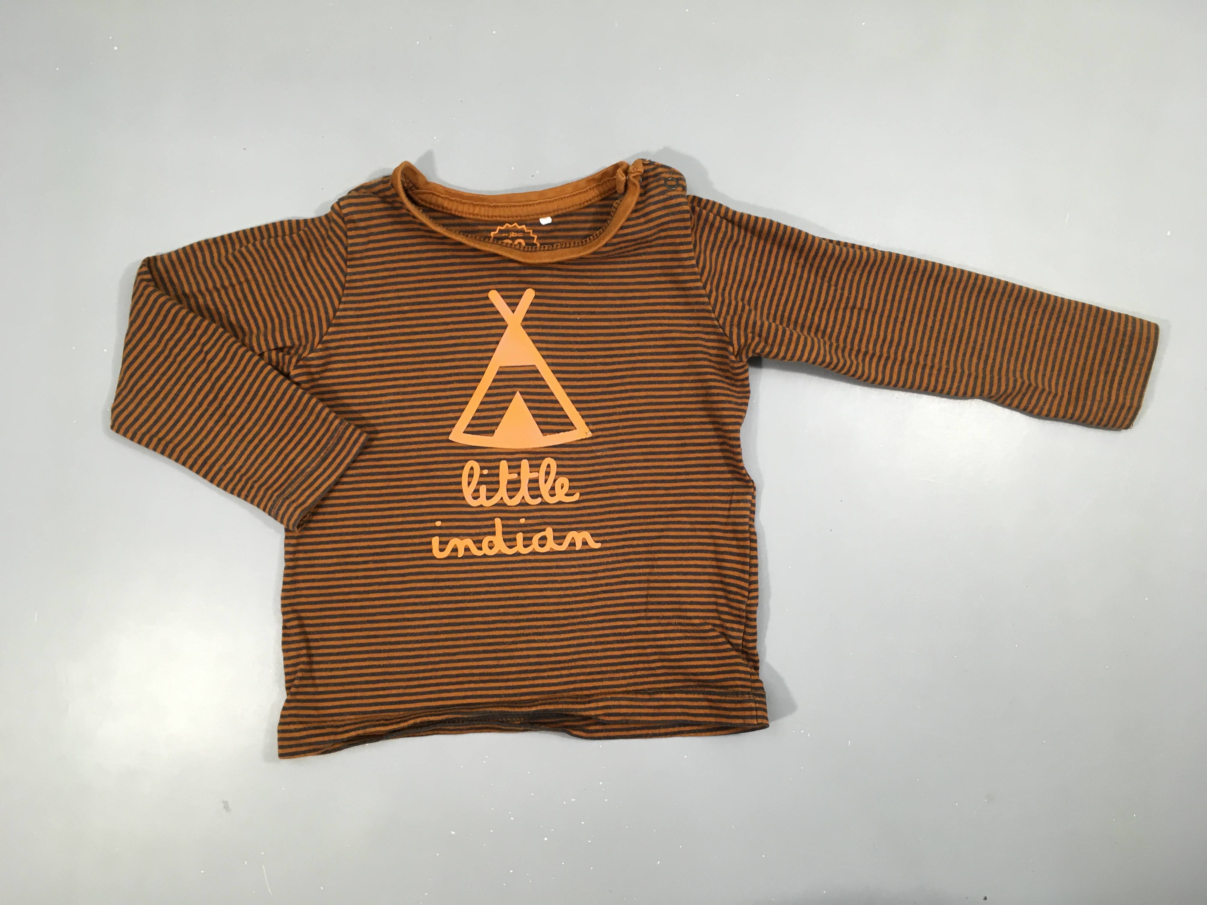 T-shirt m.l brun rayé Tipi