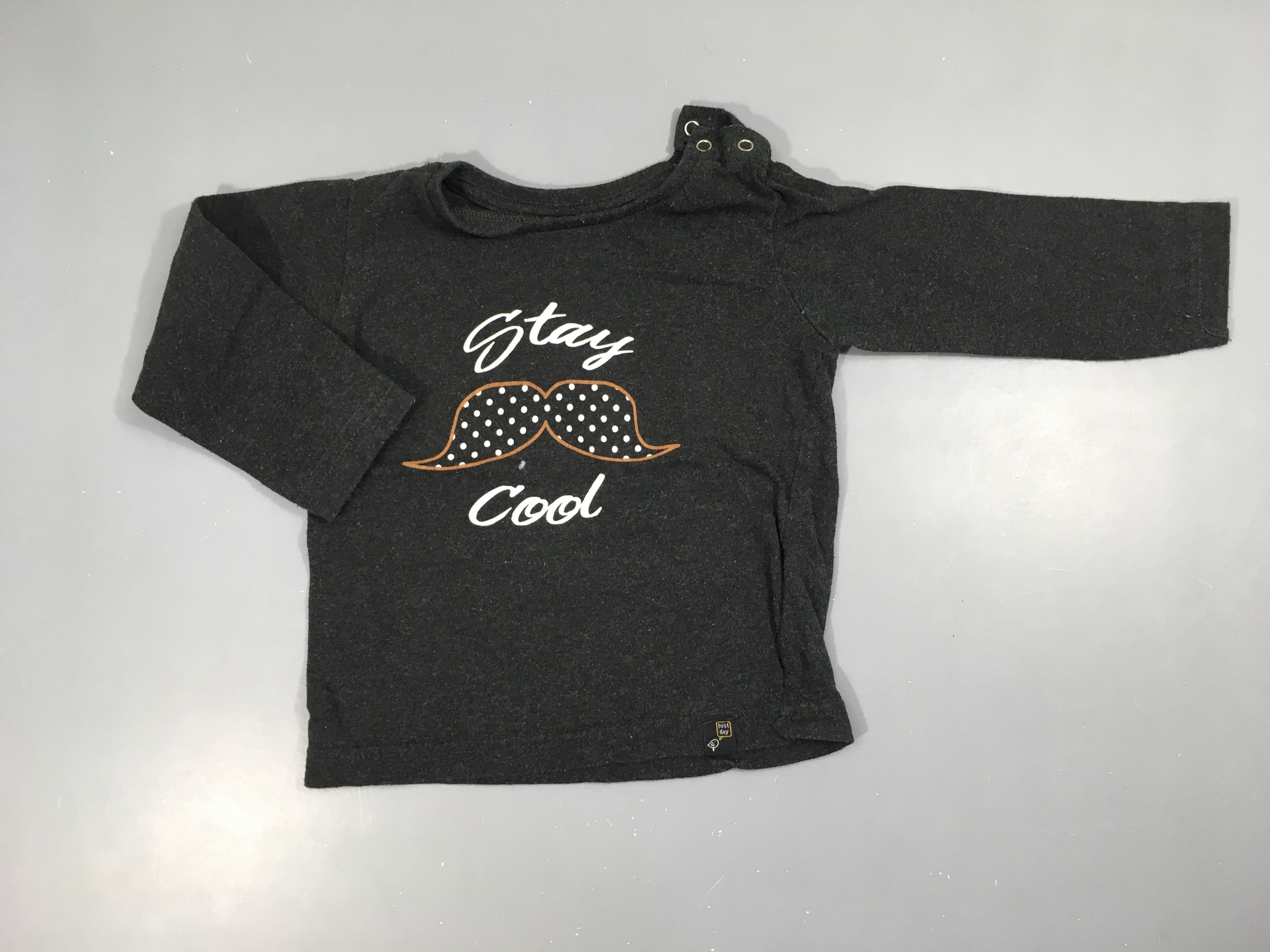 T-shirt m.l anthracite moustache Bouloché