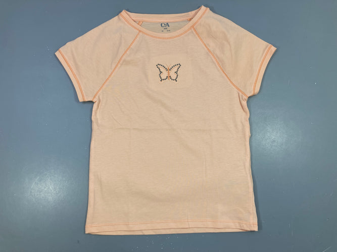 T-shirt m.c orange papillon clous, moins cher chez Petit Kiwi