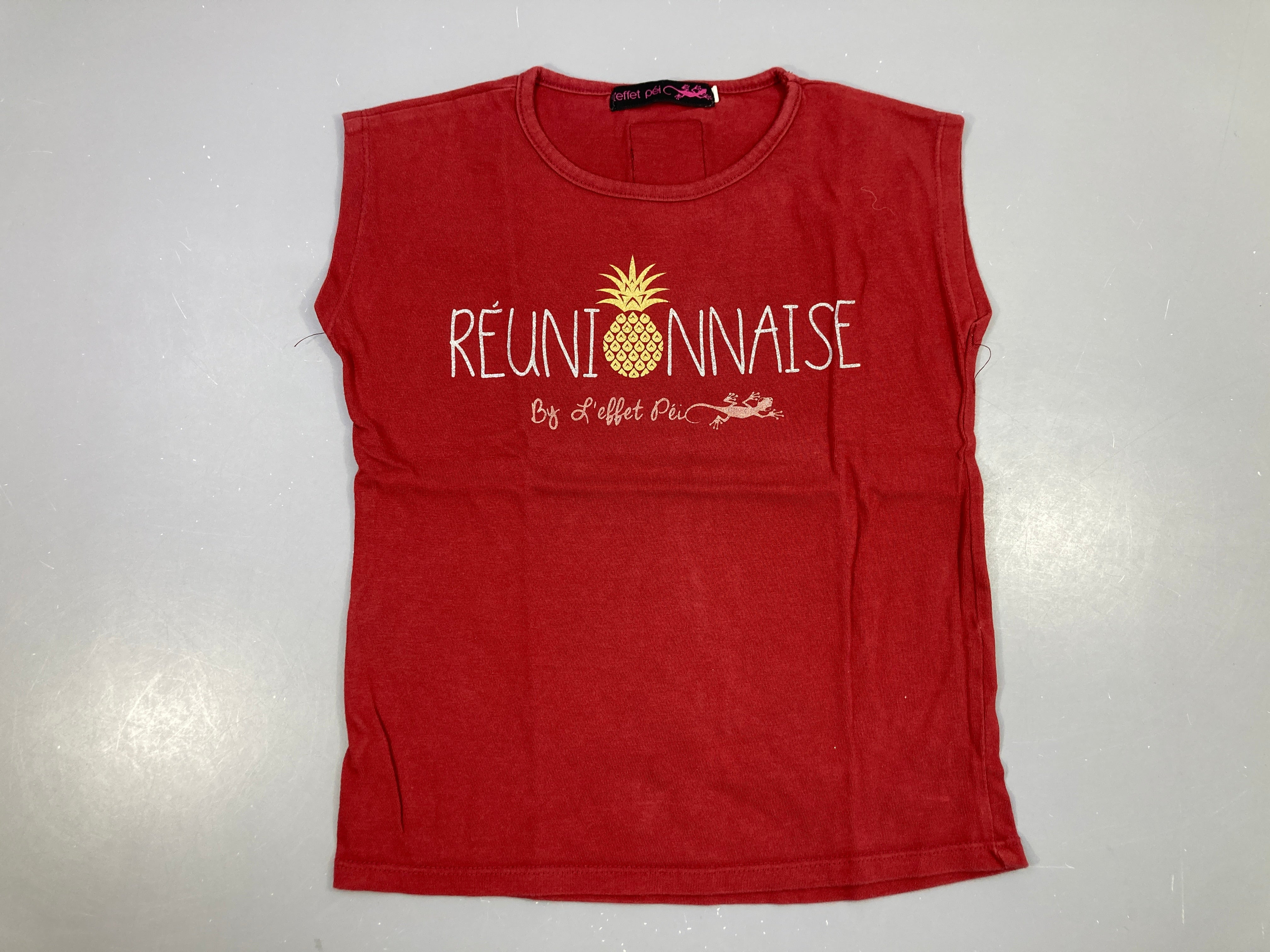 T-shirt m.c bordeaux ananas réunionnaise