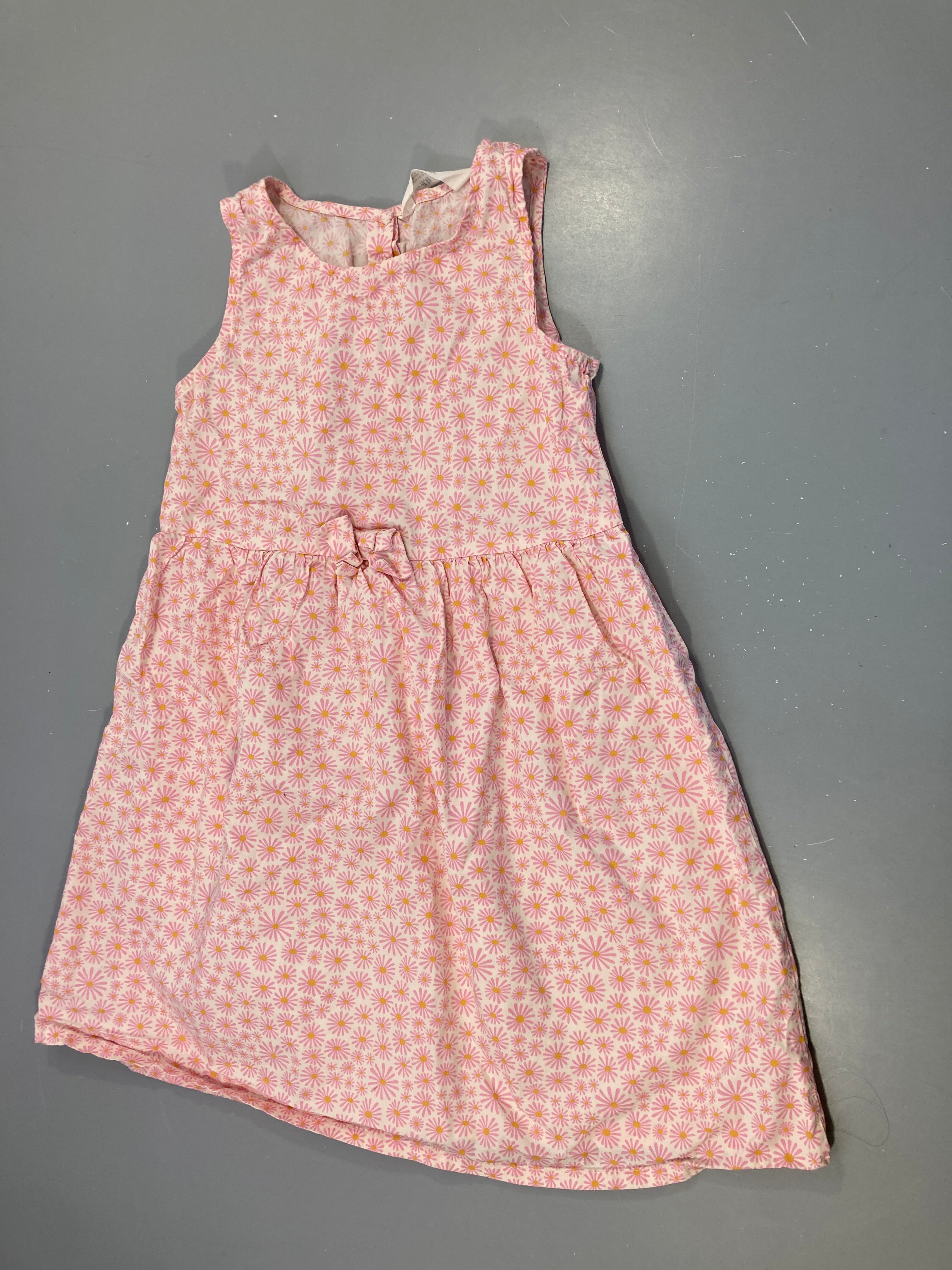 Robe s.m blanc fleurs roses