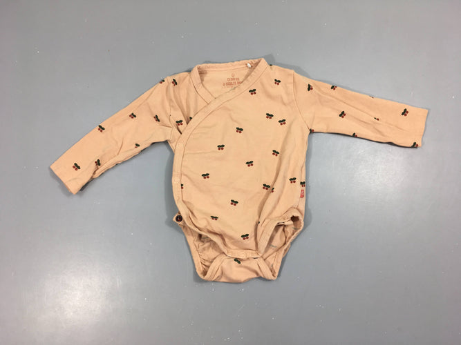 Body m.l saumon cerises, moins cher chez Petit Kiwi