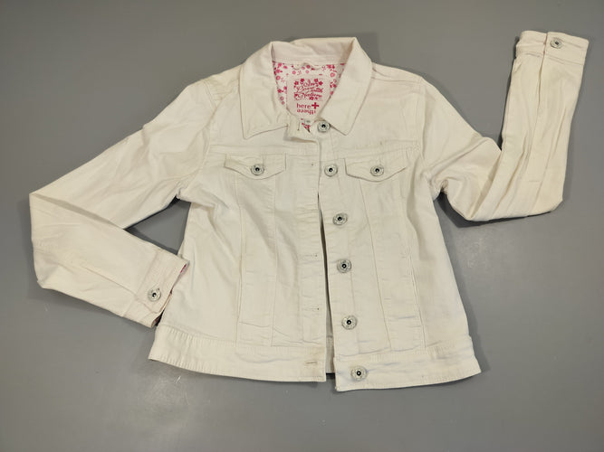 Veste denim blanche, moins cher chez Petit Kiwi
