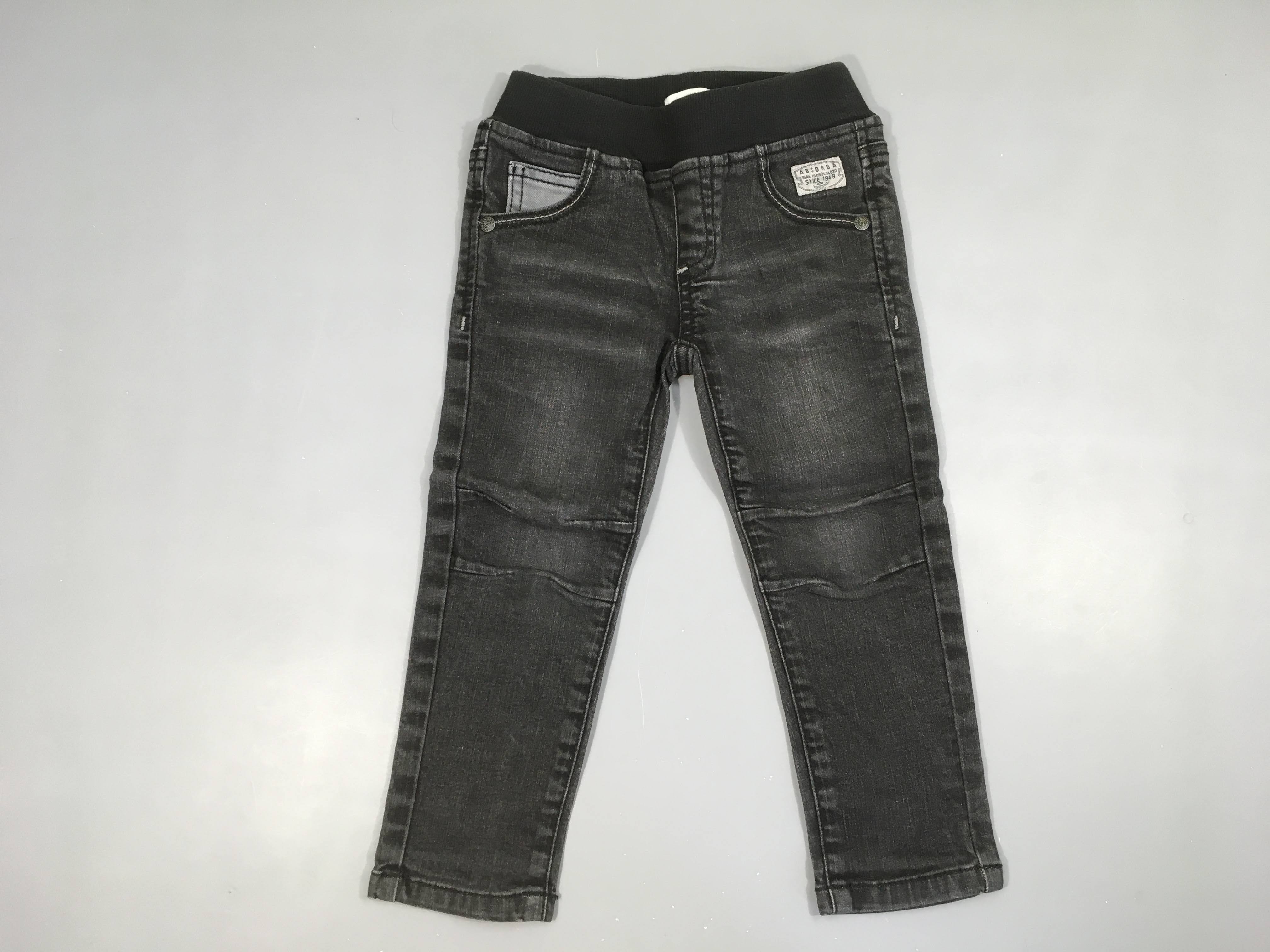 Jeans gris taille élastique