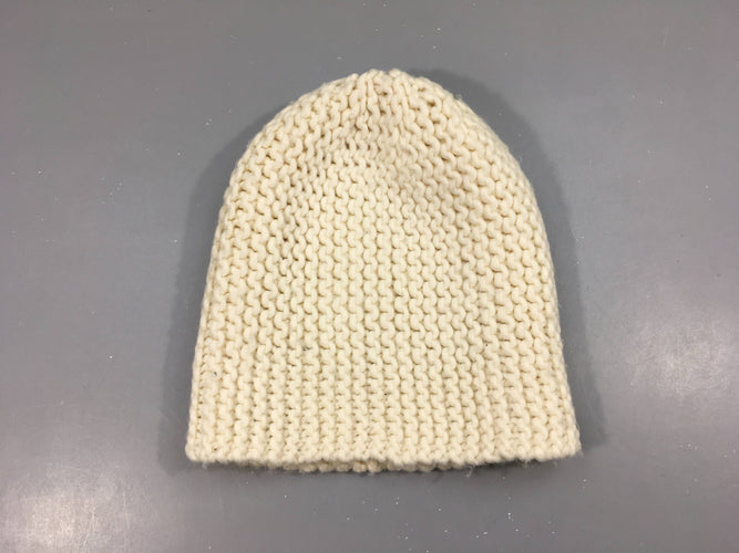 Bonnet mailles blanches, moins cher chez Petit Kiwi