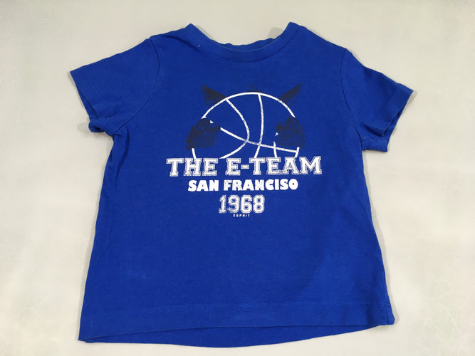 T-shirt m.c bleu the team, moins cher chez Petit Kiwi