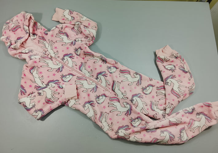 Surpyjama rose clair, licornes, moins cher chez Petit Kiwi