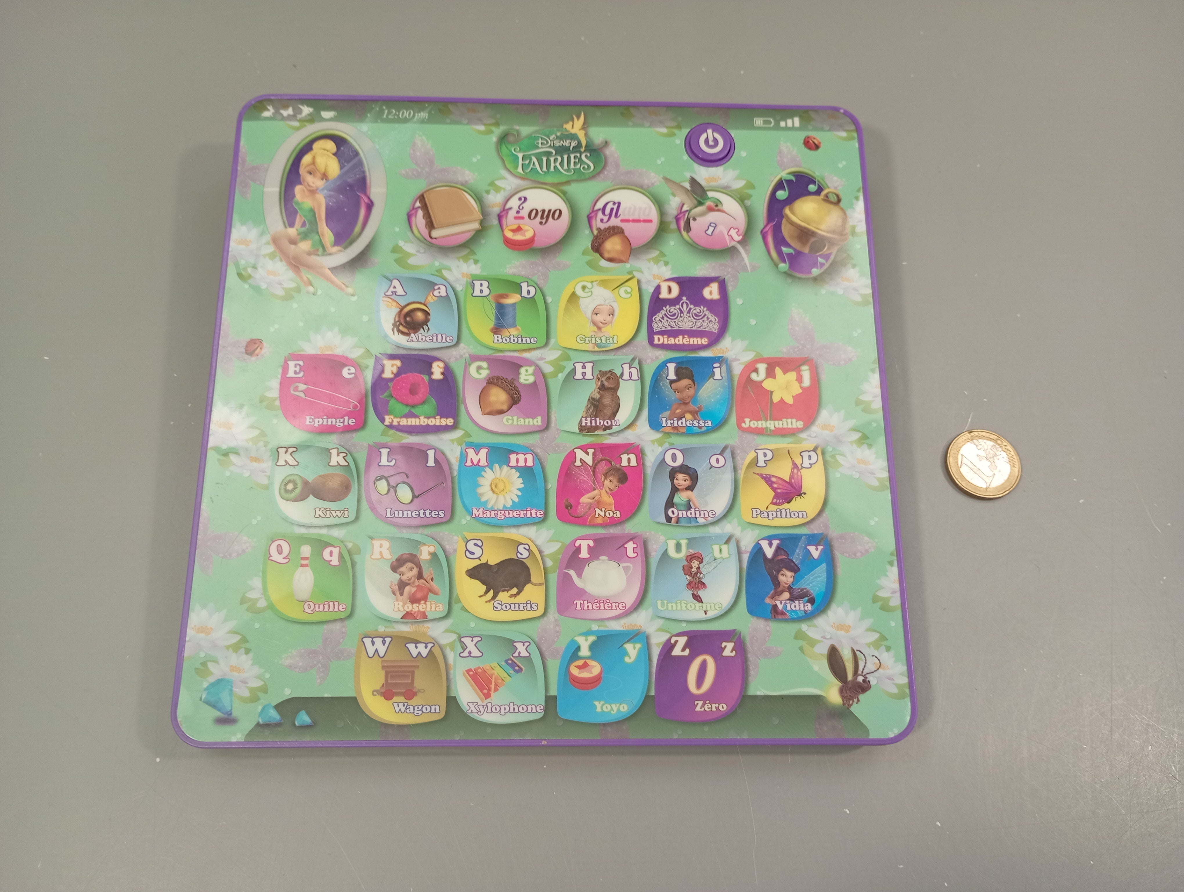 Disney Fairies tablette alphabet , fée Clochette