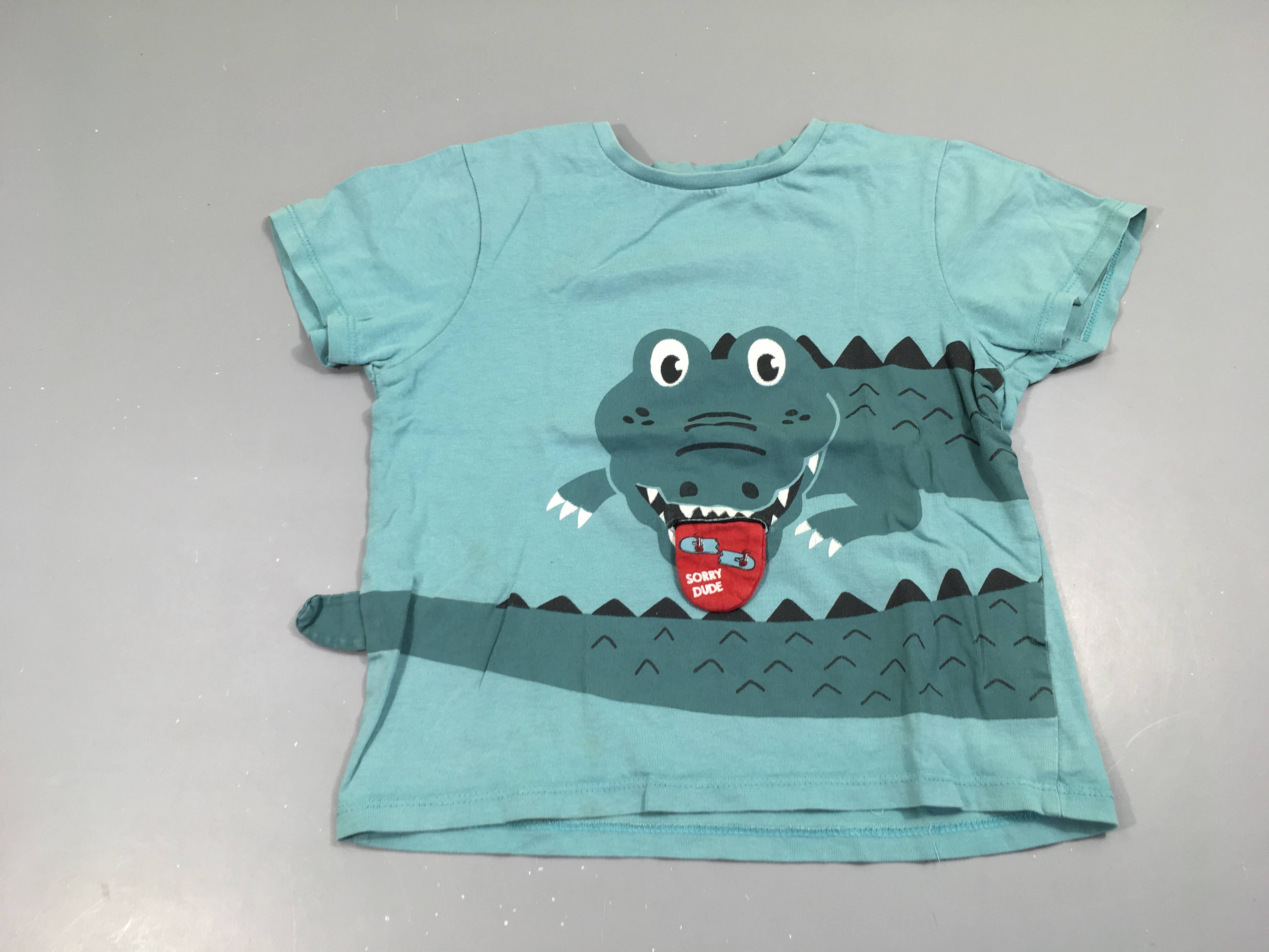 T-shirt m.c bleu crocodile