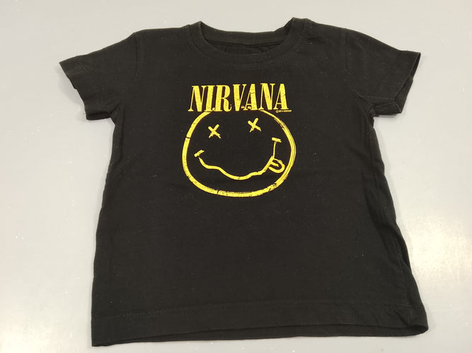 T-shirt m.c noir  s.miley "Nirvana", moins cher chez Petit Kiwi