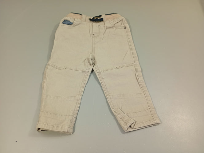 Pantalon gris , taille élastique, moins cher chez Petit Kiwi