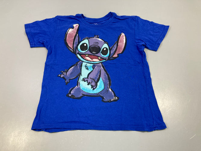 T-shirt m.c bleu Stitch, bouloché, moins cher chez Petit Kiwi
