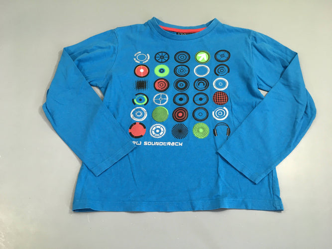 T-shirt m.l bleu rouages, moins cher chez Petit Kiwi