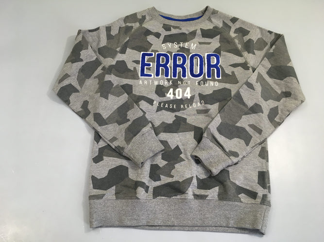 Sweat gris Error texturé, moins cher chez Petit Kiwi