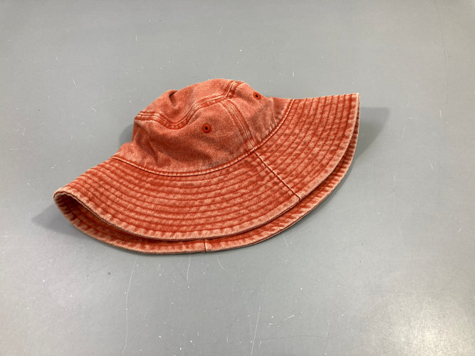 Chapeau bob toile orange effet délavé, moins cher chez Petit Kiwi