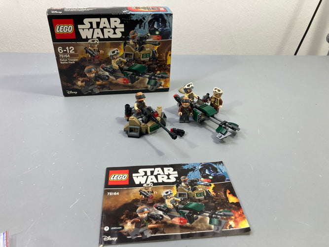 Rebel Trooper Battle Pack 75164, 4 figurines et speeder, boîte et notice, Star Wars En l'état comme sur la photo, moins cher chez Petit Kiwi