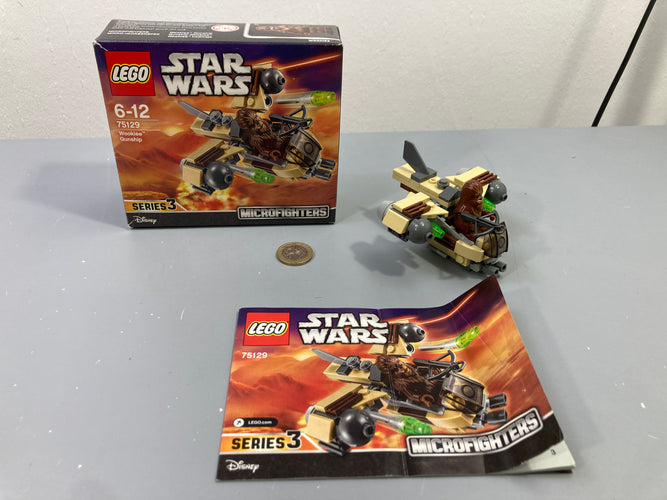 Wookiee Gunship 75129 Microfighters avec Chewbacca, boîte et notice, Star Wars En l'état comme sur la photo, moins cher chez Petit Kiwi
