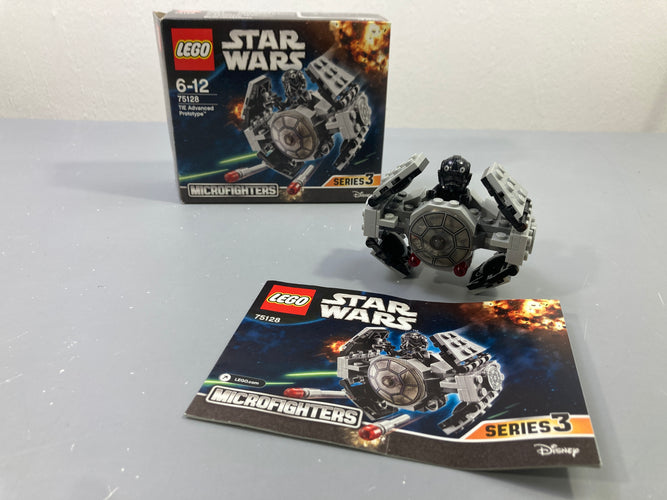 TIE Advanced Prototype 75128 Microfighters avec pilote, boîte et notice, Star Wars En l'état comme sur la photo, moins cher chez Petit Kiwi