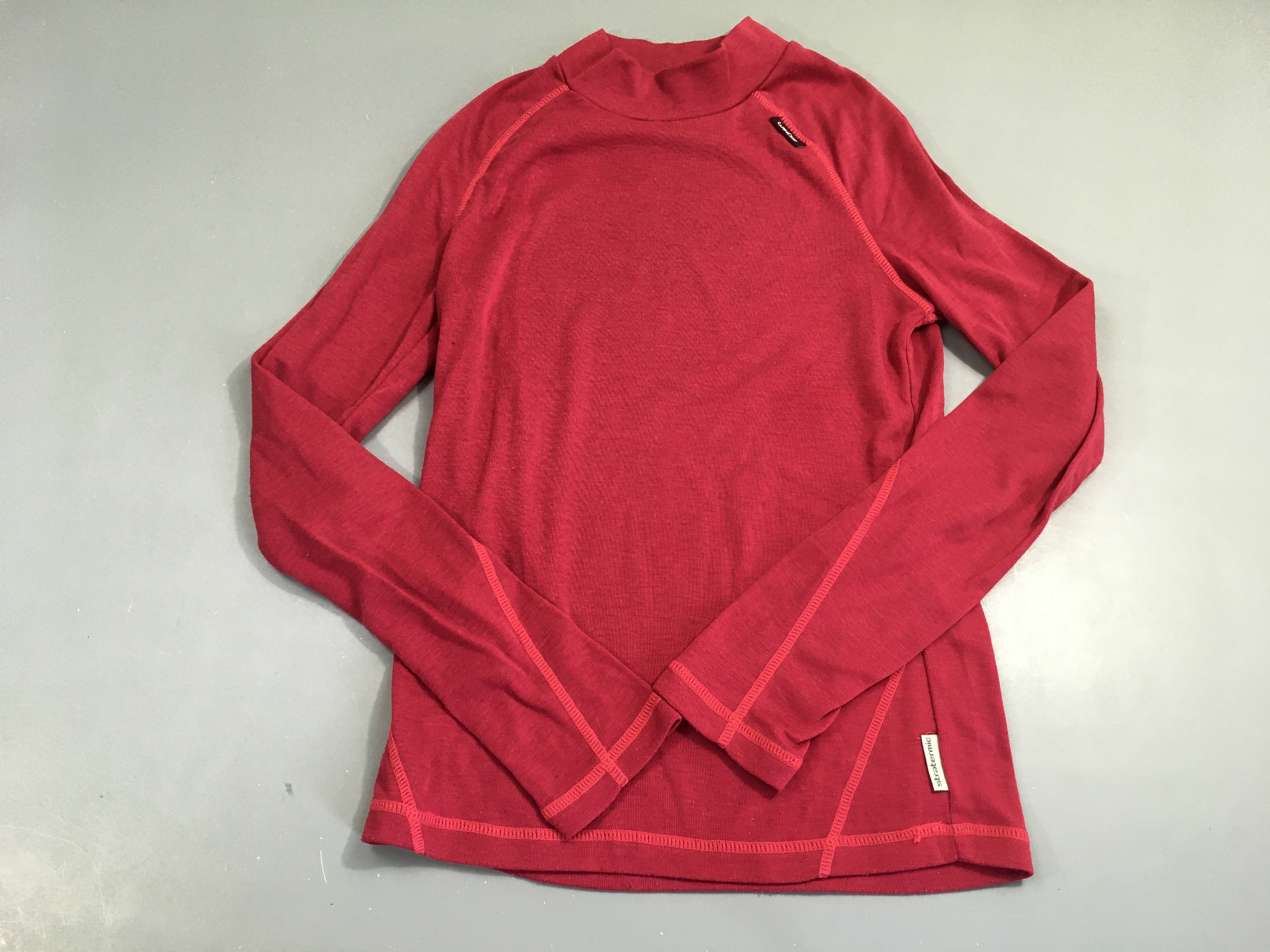 T-shirt m.l thermique rose foncé Wed'ze Légèrement bouloché