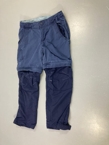 Pantalon bleu foncé de randonnée, modulable en short, moins cher chez Petit Kiwi