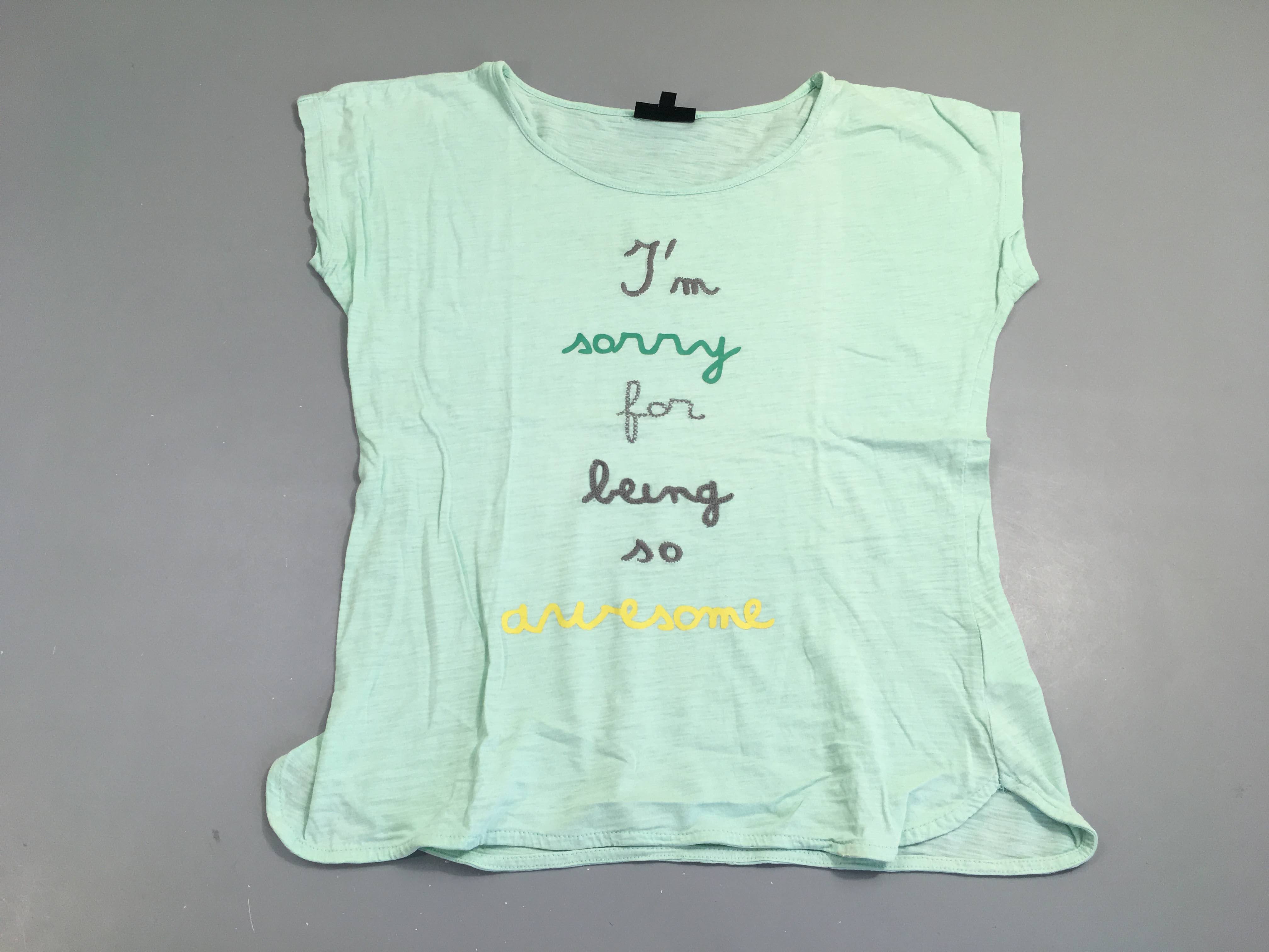 T-shirt m.c menthe flammé I'm sorrayé