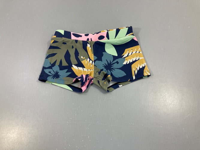 Maillot boxer bleu marine feuilles, moins cher chez Petit Kiwi