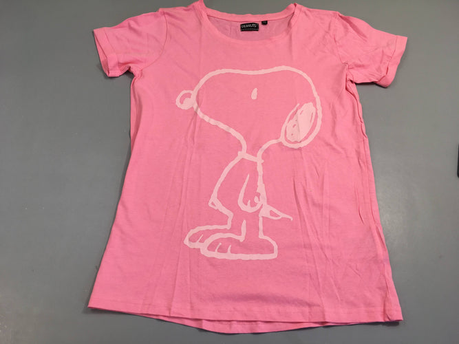 T-shirt m.c rose Peanuts, moins cher chez Petit Kiwi