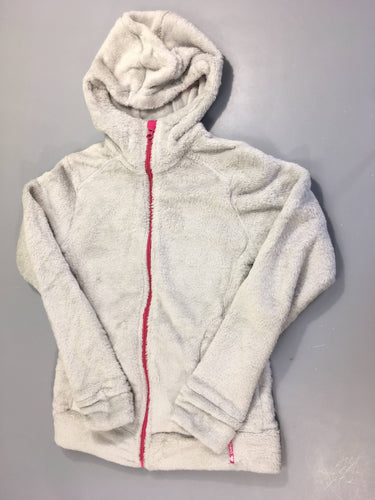 Gilet veste à capuche peluche gris, moins cher chez Petit Kiwi