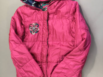 Manteau à capuche révrsible-manque 1 pression en bas mais n'empeche pas la fermeture zippée