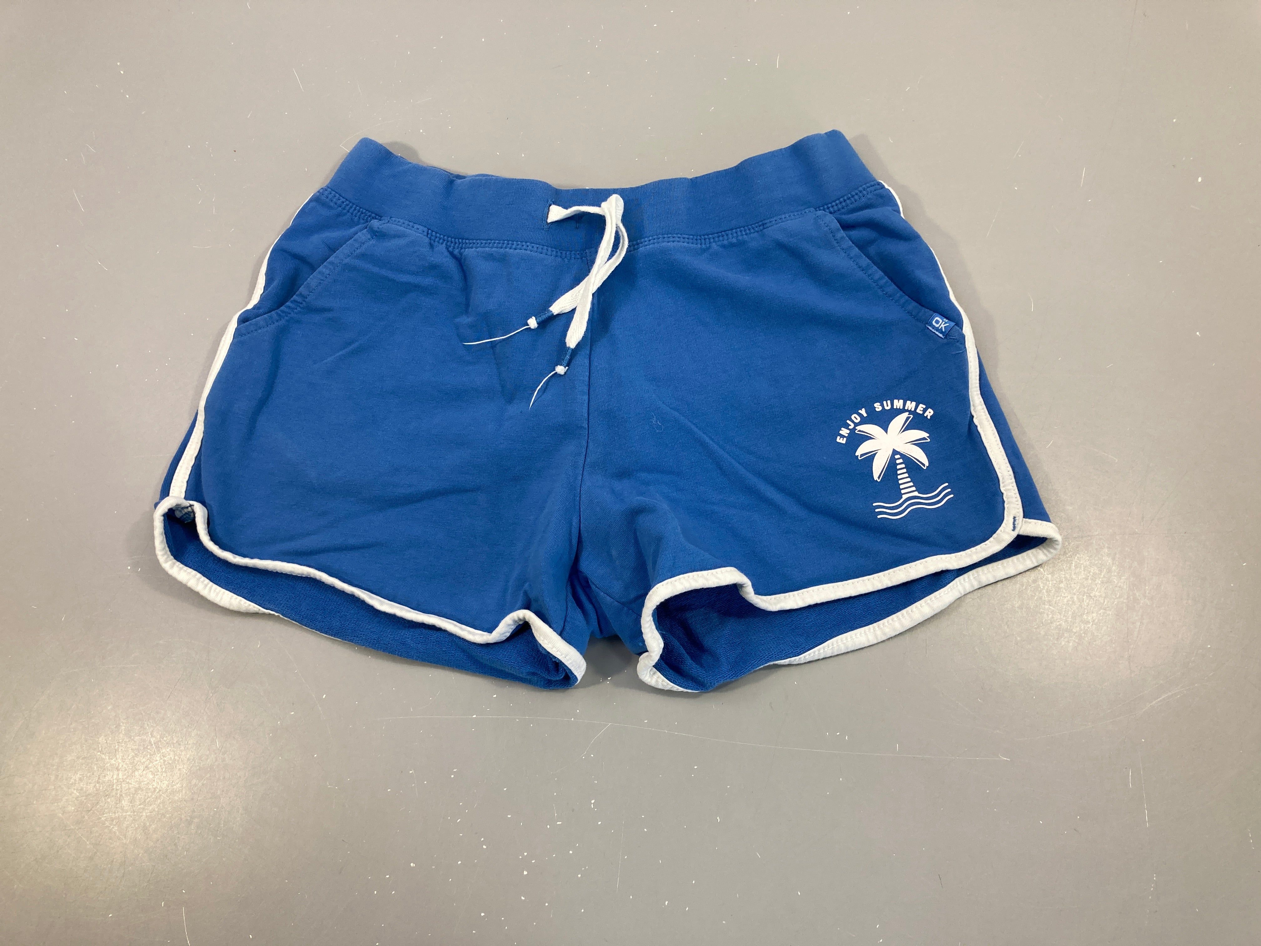Short molleton bleu palmier